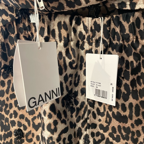 GANNI Crispy Jacquard Tessels Mini Skirt In Leopard - US 4 *NWT* never worn. - Picture 8 of 9